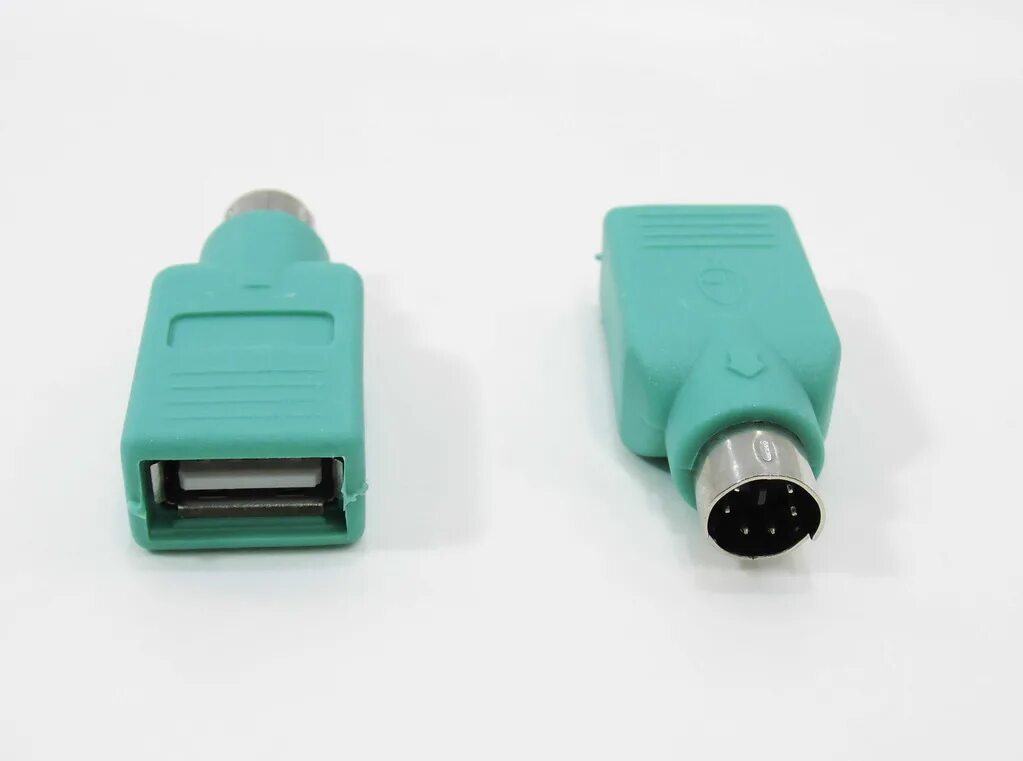 Переходник USB PS/2 (M) - USB A(F), зеленый. Переходник PS/2 на 2 USB. Переходник PS/2 на 2 USB для клавиатуры и мыши. Переходник для клавиатуры с PS/2 на USB.