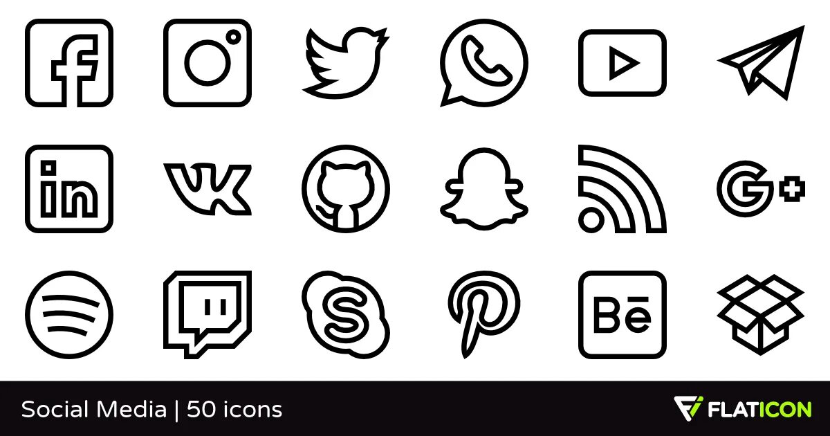 Flaticon icons. Иконки соц сетей. Контурные иконки. Черно белые иконки социальных сетей. Значки соцсетей чб.