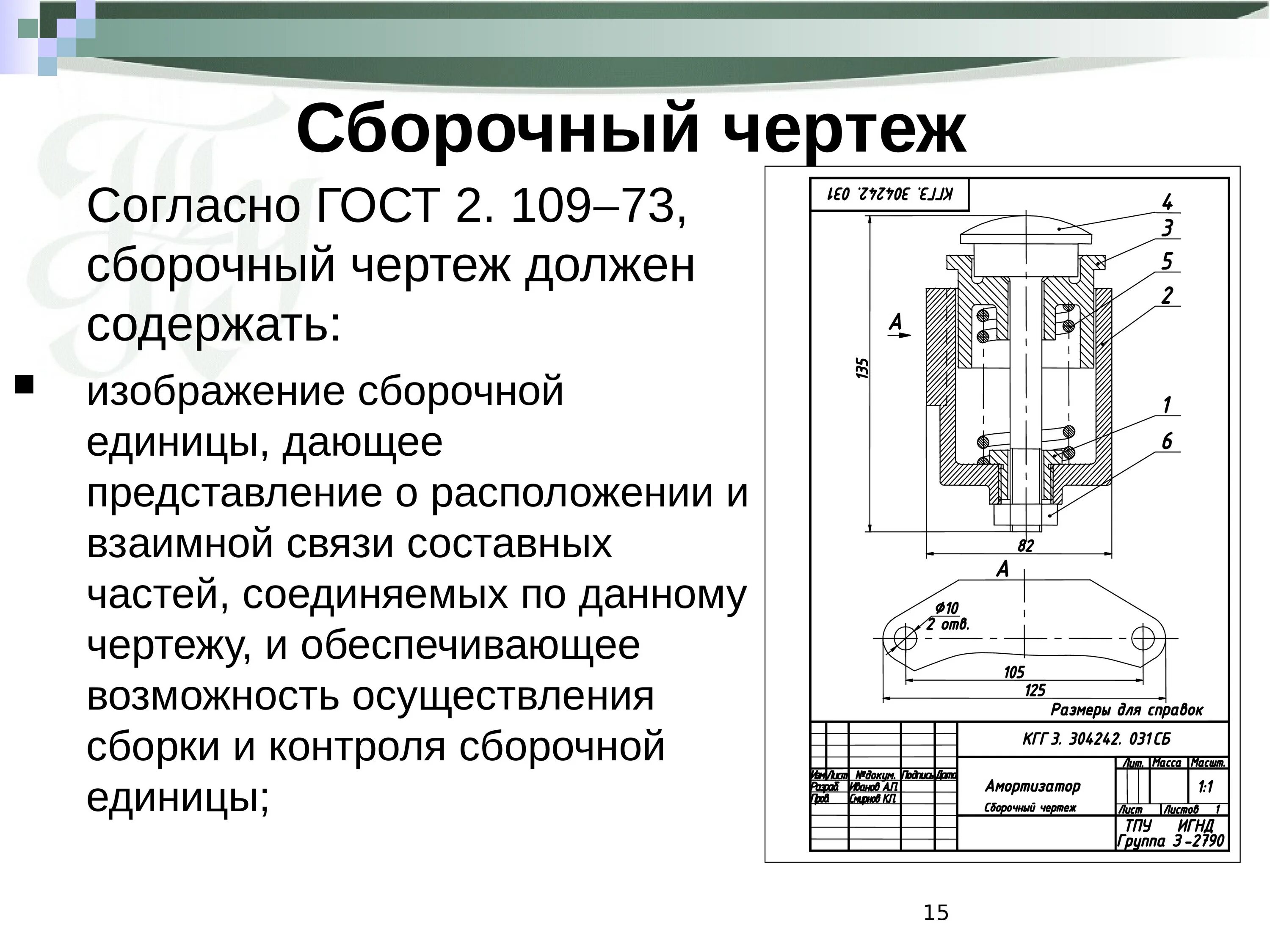 Чем отличается сборочный чертеж от чертежа детали