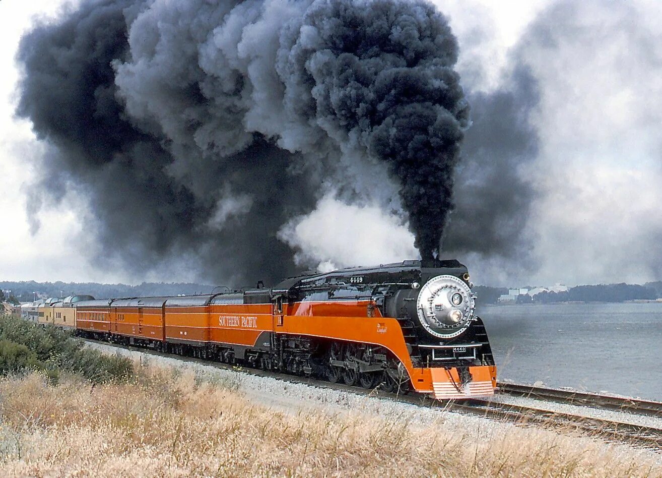 Паровоз Саутерн Пасифик. Southern Pacific 4449. Паровоз Southern Pacific 4449. Southern Pacific Daylight 4449.