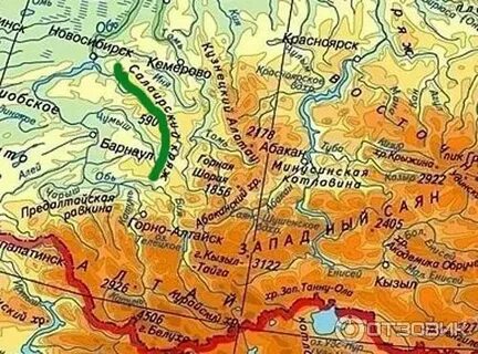 Кряж на карте