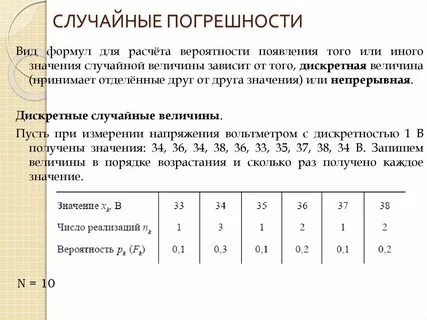 Случайная погрешность времени