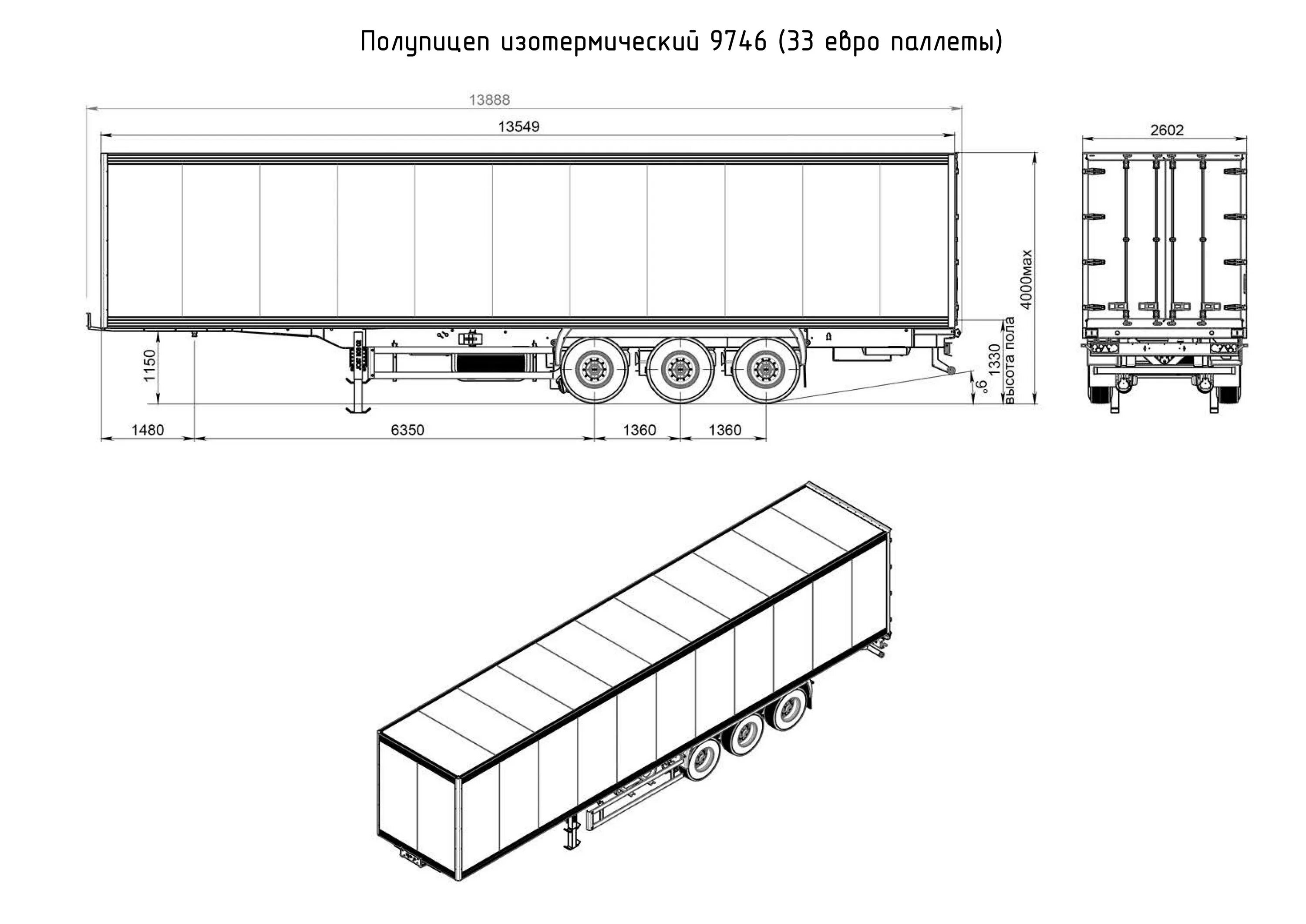 Сколько кубов в полуприцепе