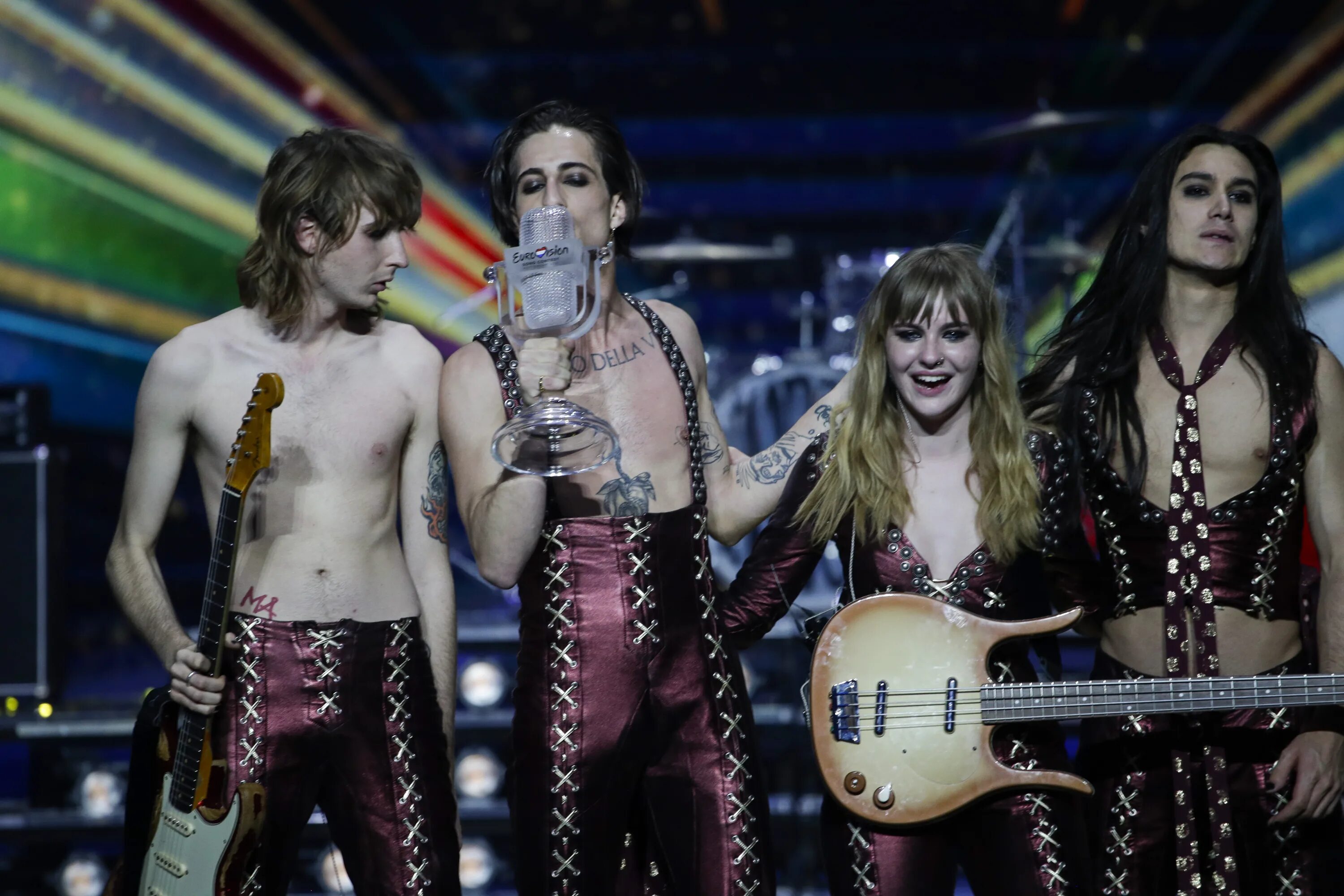 Выступление немо на евровидение. Maneskin группа 2025. группа maneskin евровидение. maneskin евровидение 2025. группа победитель евровидения 2025 maneskin.