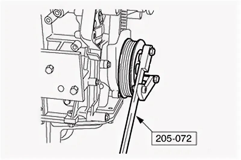 Затяжка болта коленвала форд