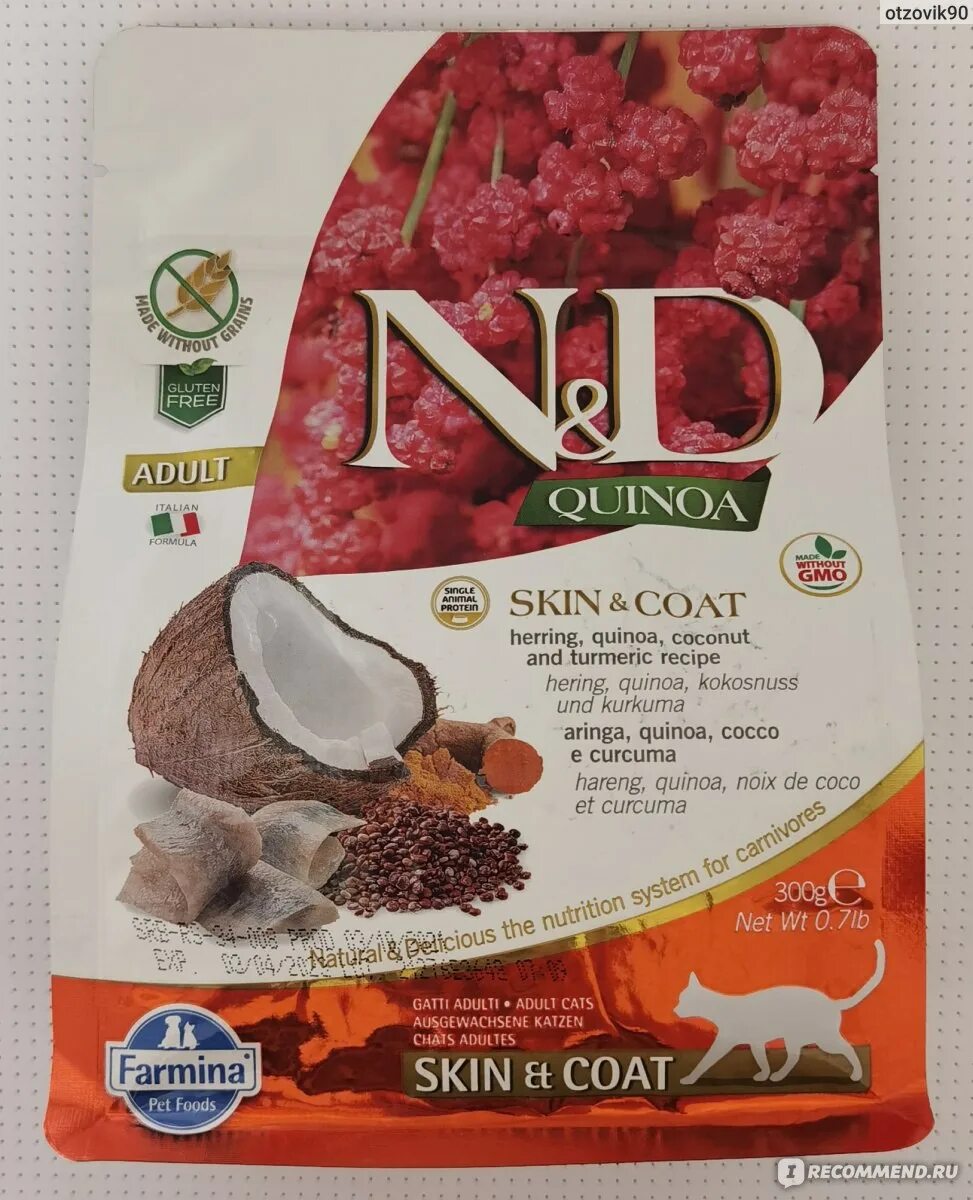 Farmina n d cat quinoa. Корм фармина гранулы. фармина n&amp;d cat quinoa skin&amp;coat quai перепел, киноа, кокос и куркума, 0,3кг. фармина киноа. корм фармина для кошек skin.