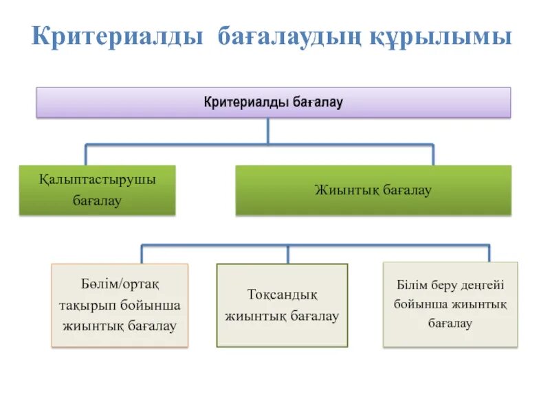 Білім құрылымы. Критериалды бағалау дегеніміз не. Бағалау түрлері фото.