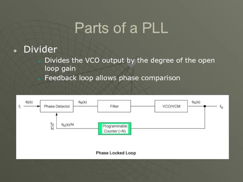 Phase loop. Phase locked loop. open-loop gain. calculation of open and loop elec network pptx.