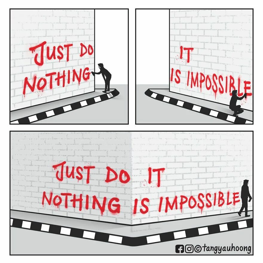 I am nothing. Just do it nothing is Impossible. Just do it Мем. Impossible is nothing. Do nothing be nothing.