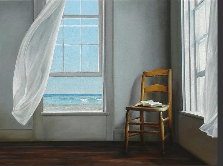 Sam is by the window