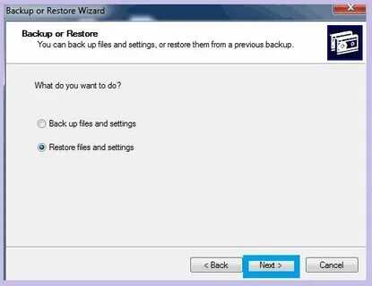 Restore files