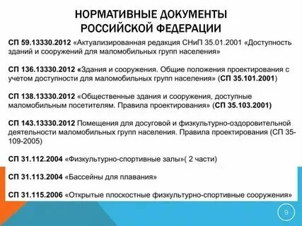 Нормативные документы тренера