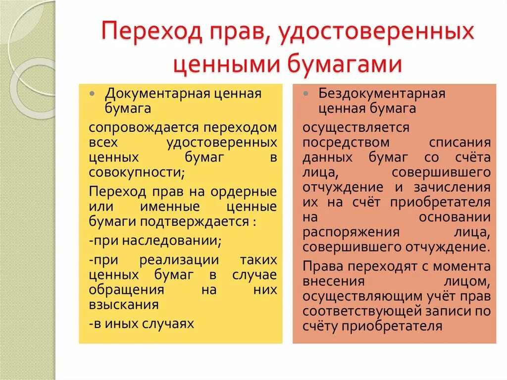 Переход прав, удостоверенных документарными ценными бумагами.. Документарные и бездокументарные ценные бумаги. Виды документарных ценных бумаг. Ljrevtynhyst b ,tpljrevtynhyst wtyyst ,evfub.