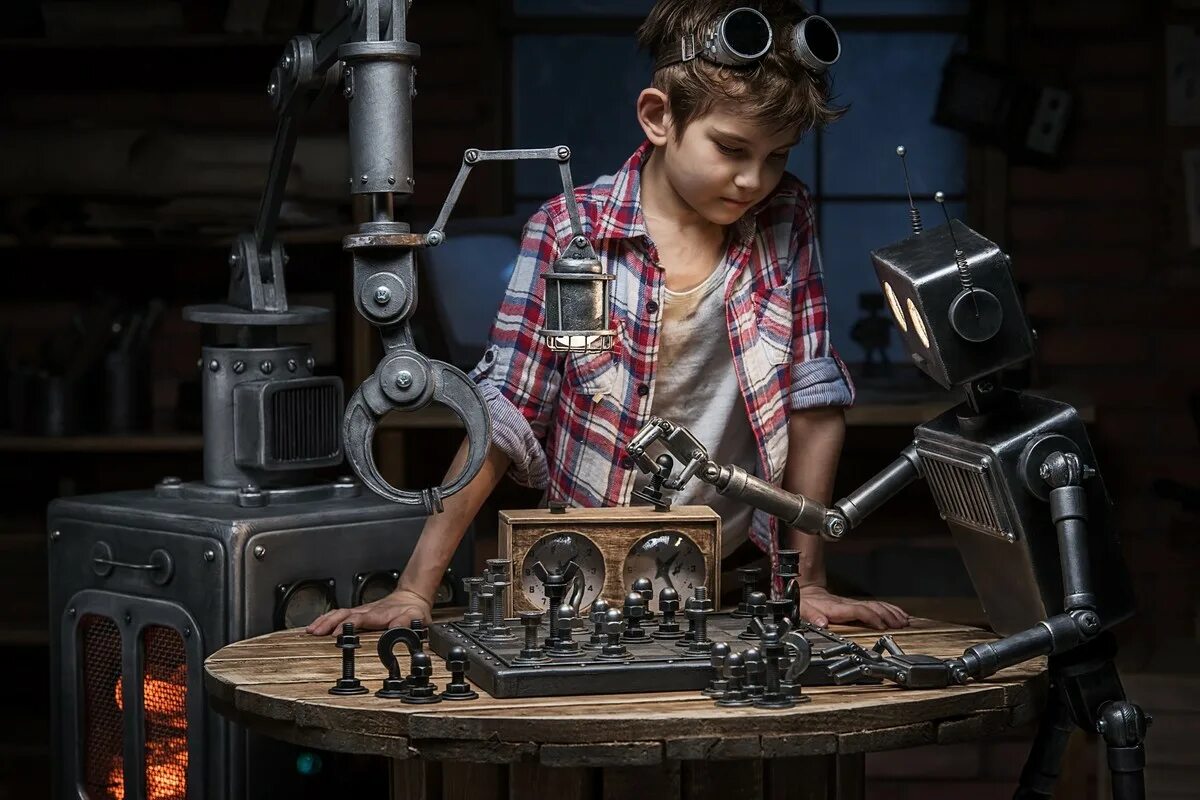 Гениальный мальчик. Мальчик робот. Дети изобретатели. Инженер изобретатель. Роботы для детей.