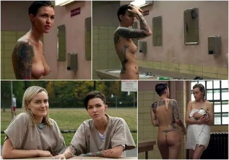 orange is the new sex - ruby rose mostra tette e culo mentre si spazzola i ...