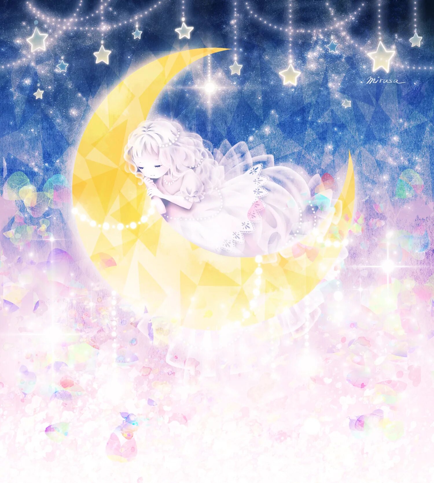 Волшебной ночи сказочных снов. Сновидения фон. Белый месяц арт. Луна обои.