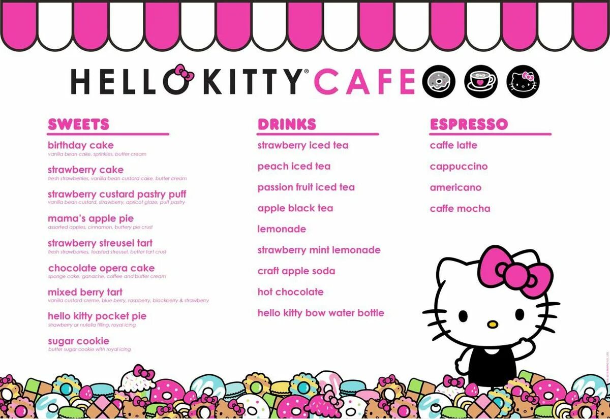 Hello menu. Меню ресторана хелло китти. hello kitty кафе москва меню. диета hello kitty. хеллоу китти ресторан меню.