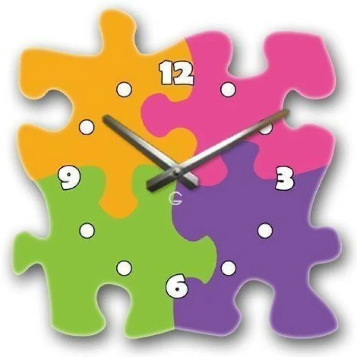 часы настенные пазл. пазл 570 элементов. деревянные часы для детей. часики - пазлы. игрушечные часы дерево.