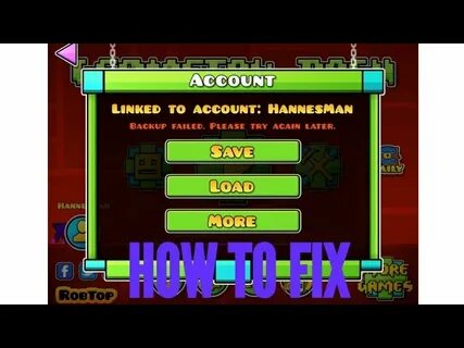 Backup failed please try again geometry dash