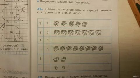 Найди закономерность и раскрась 1 класс