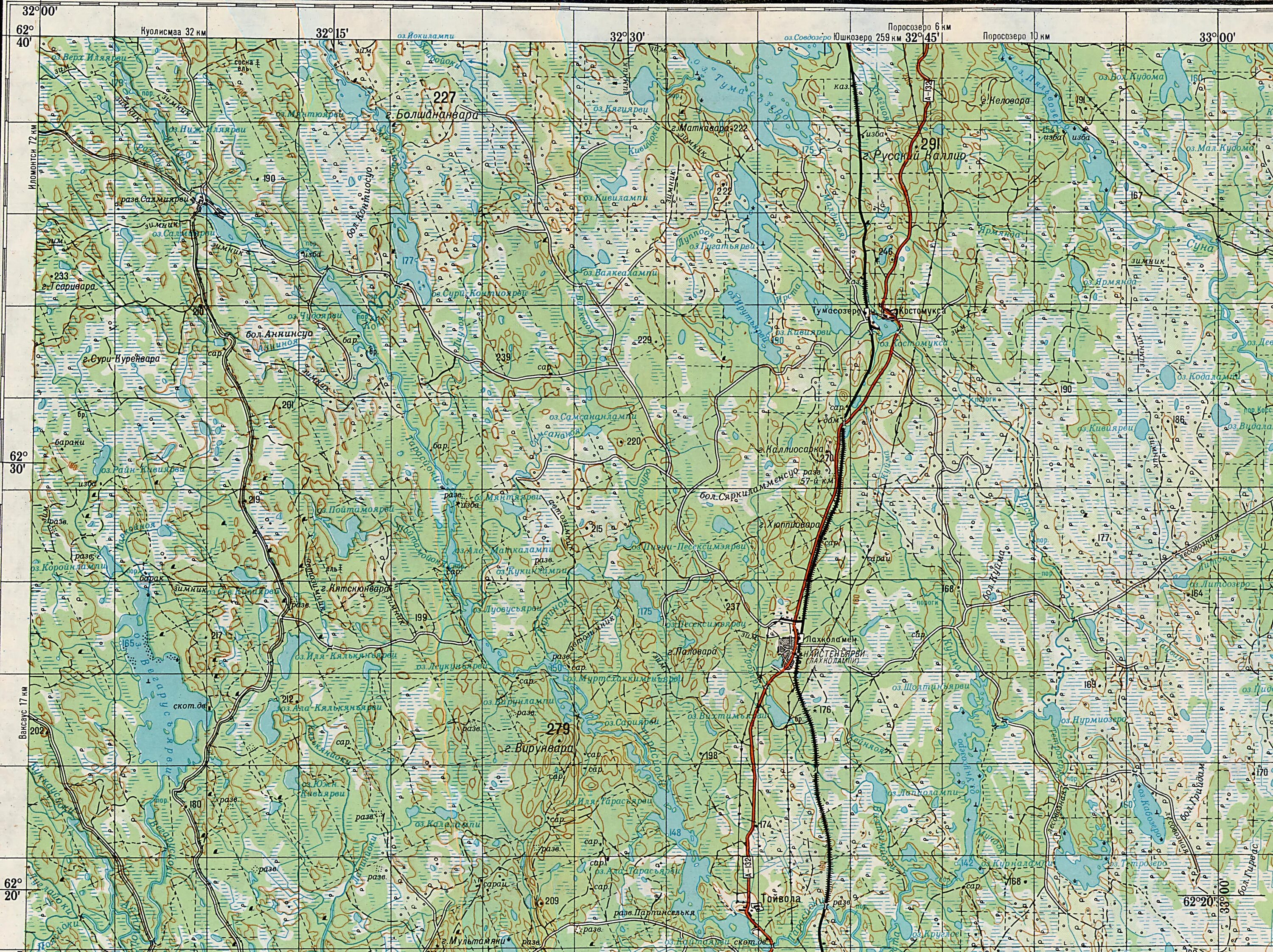 Топографическая карелии. Атлас карелии 1 см 500 м.