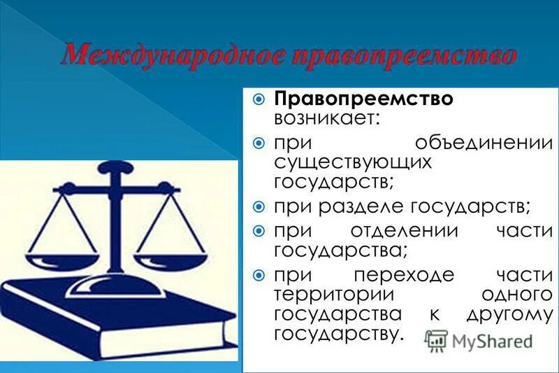 Правопреемство в международном праве. Основания правопреемства государств. Объекты правопреемства государств в международном праве. Население в международном праве. Конвенция о правопреемстве