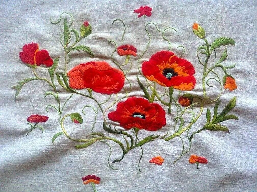 Маки валберис. Вышивка гладью маки. мак вышивка гладью. мак вышитый гладью. вышить маки гладью.