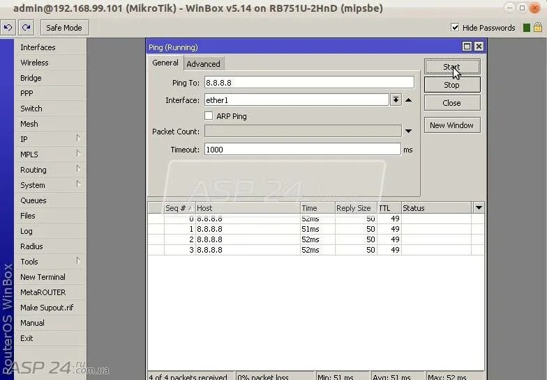 Mikrotik ping