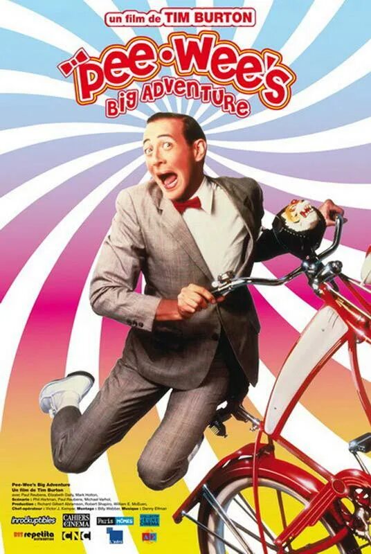 Приключение пи ви. «большое приключение пи-ви» / pee-wee&#039;s big adventure (1985). приключение пи ви тим бертон. &#039;pee-wee&#039;s big adventure тим бертон. большое приключение пи ви постер.