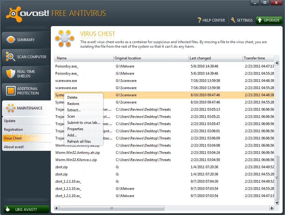 Scareware. Avast 2011. 5 6 av