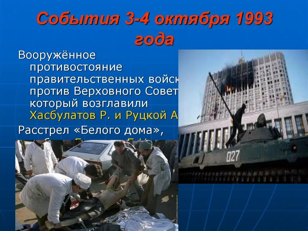 Какое событие произошло в октябре 1993 г