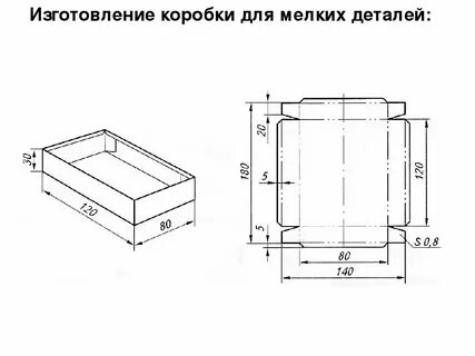 Габаритные размеры развертки лотка 5 класс