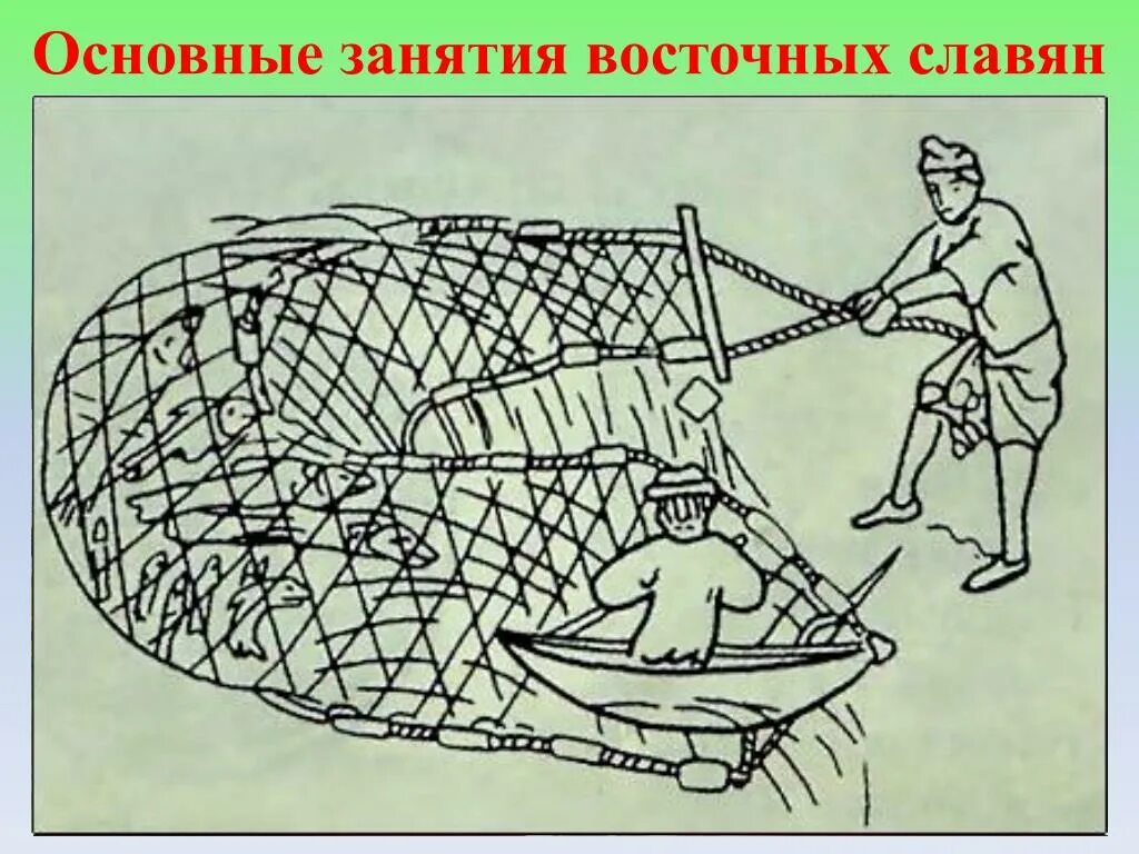 Рыболовство окружающий мир 4 класс. Занятия древних славян. занятия древних славян рисунок. занятия древних славян рыболовство. рыболовные сети в древности.