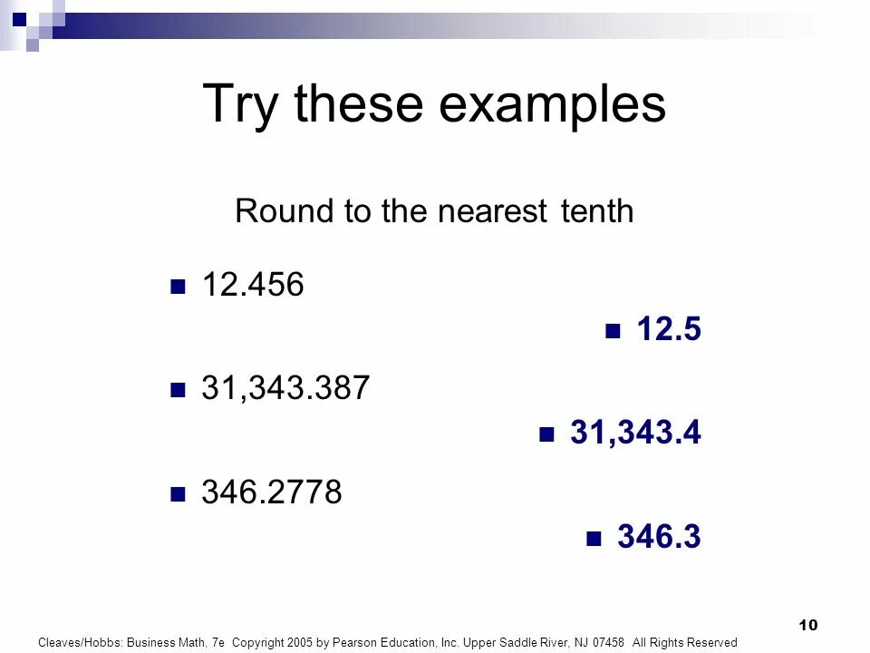 Round to nearest