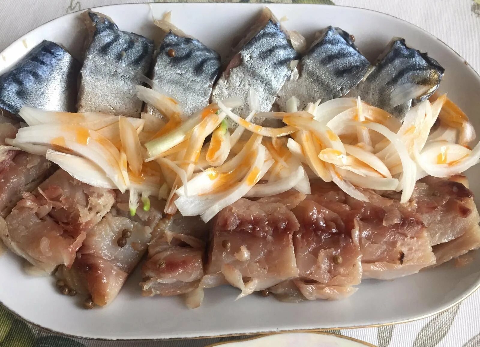 Рецепт скумбрии кусочками