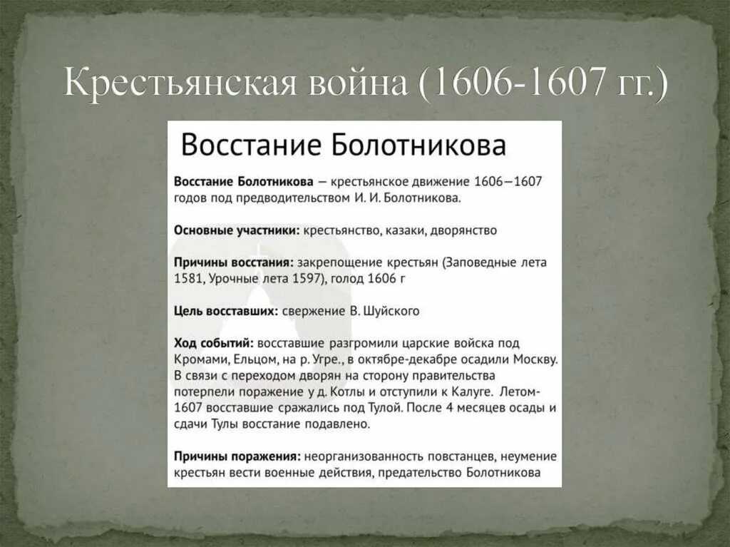 Причины поражения восстания болотникова 1606 1607. Таблица восстание ивана болотникова 1606-1607. Причины поражения восстания болотникова 1606 1607. Причины поражения восстания болотникова 1606 1607. Восстание ивана болотникова 1606 1607 гг таблица.