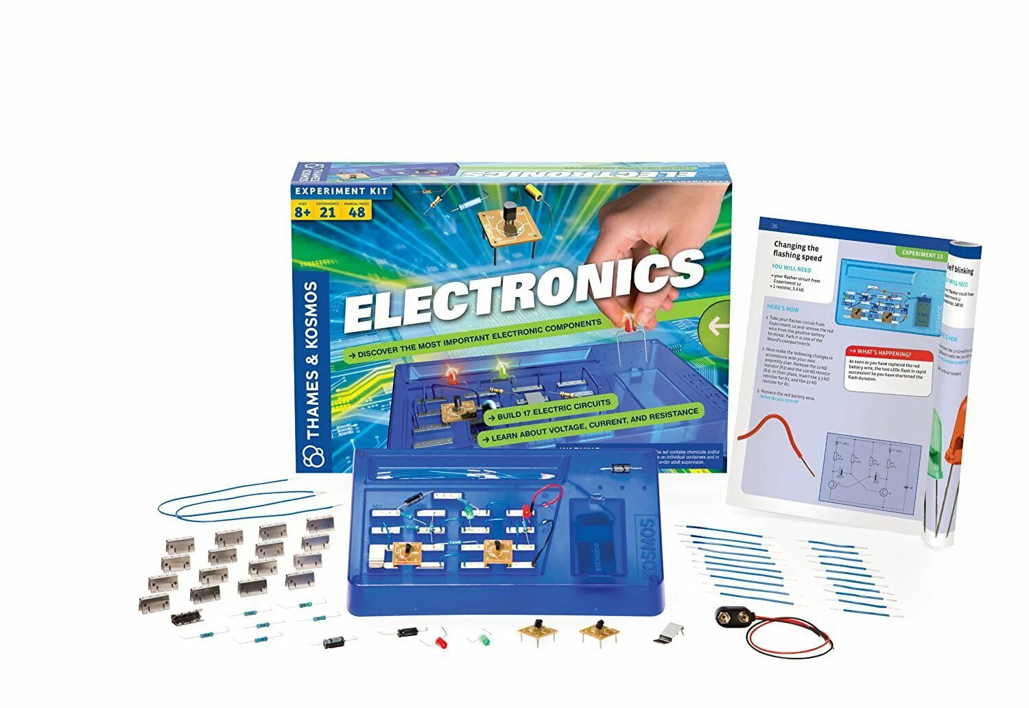 Electronic experiments. Thames kosmos electronics advanced circuits instruction. пластиковая электроника наука.