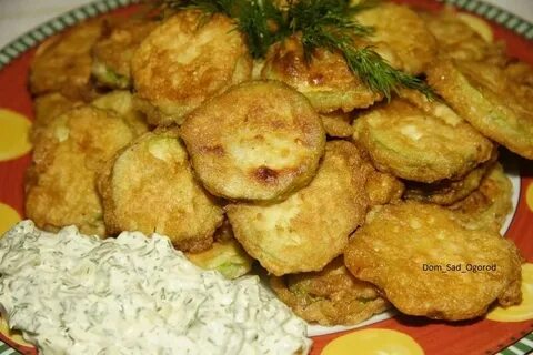 Кабачок жареный в кляре с майонезом