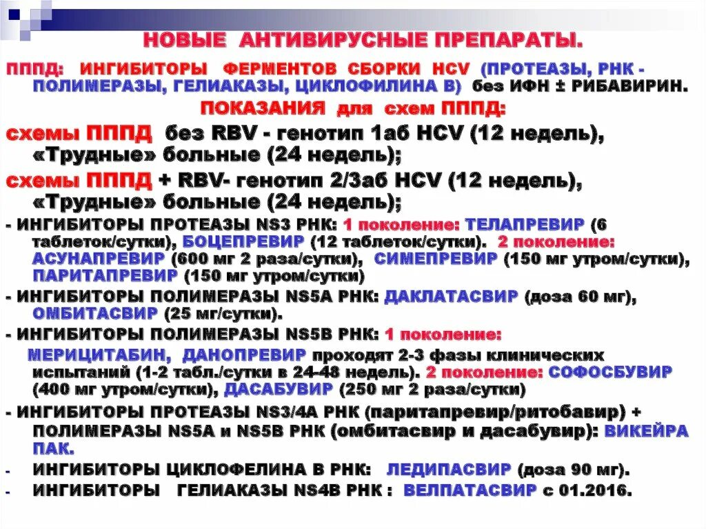 Поколения противовирусных препаратов. Современные противовирусные препараты последнего поколения. Новые антивирусные препараты. Противовирусные препараты прямого действия.