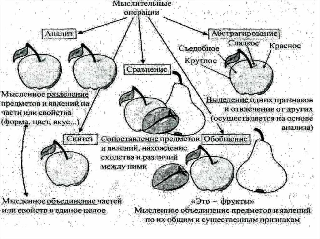 Схема основные мыслительные операции. Основные операции мышления в психологии. Мыслительные операции в психологии схема. Анализ Синтез сравнение обобщение абстрагирование это. Понятие мыслительной операции