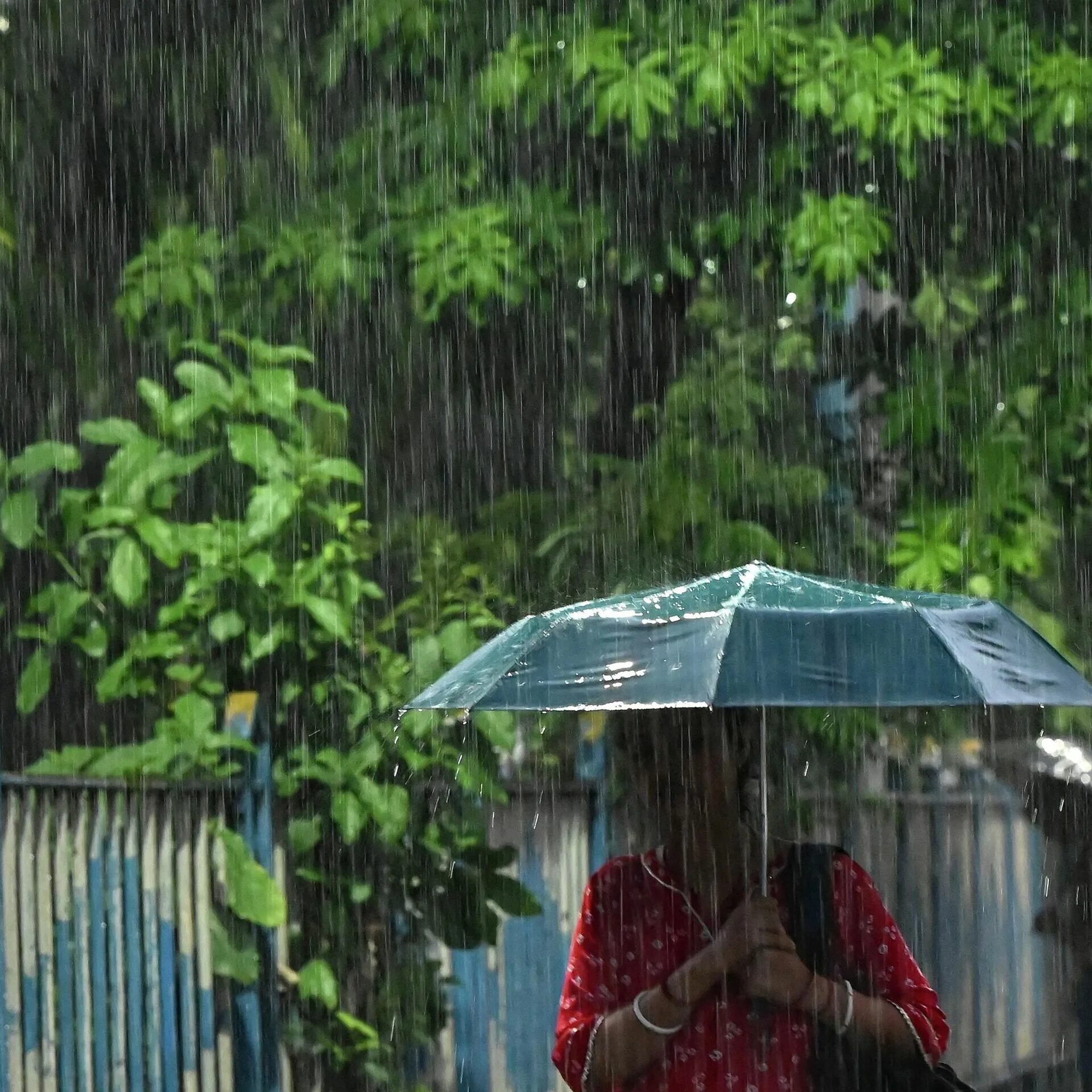 Arriving in rain