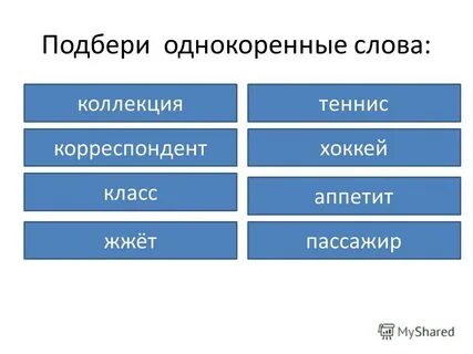 Подобрать аналоги слов