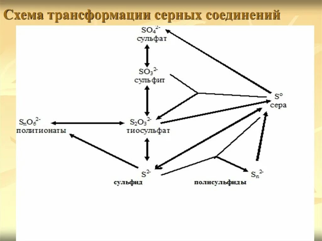 Соединение серы схема