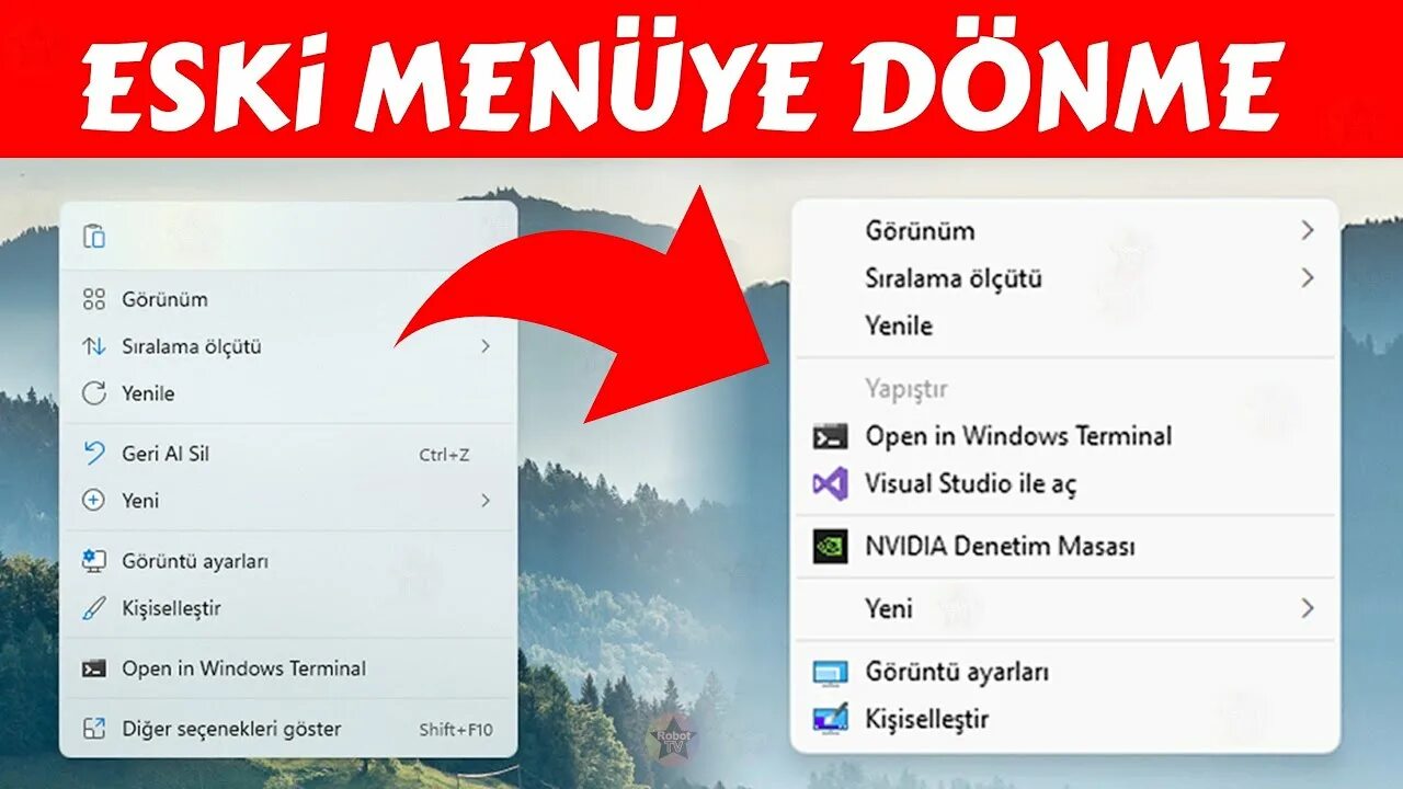 Classic context menu. Classic context menu