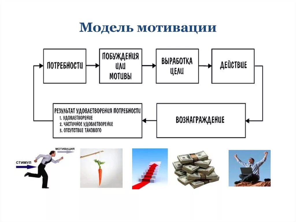 Мотивация в современной организации. Понятие и структура мотивации персонала. Основные компоненты модели мотивации. Модели мотивации в менеджменте. Схема стимулирования персонала.