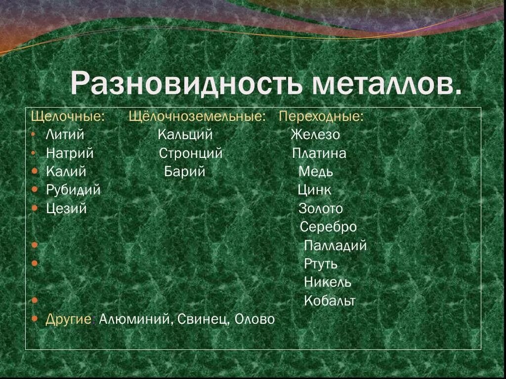 Какой тип металла. Виды металлов. Разновидности разновидности металлов. Металлы виды металлов. Виды металлов в химии.