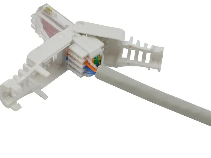 Обжатый сетевой кабель. Обжимка витой пары RJ 45. Ethernet 8p8c (RJ-45). Разъём витой пары RJ-45. Коннектор Lanmaster (twt-pl45-8p8c) UTP кат.5e rj45 (упак.:100шт).