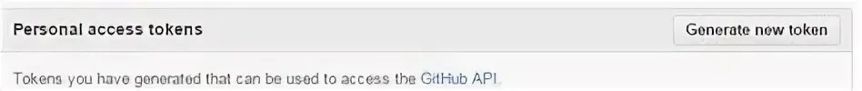Personal access token GITHUB. Personal access token