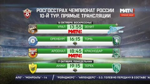 На каком канале сегодня матч