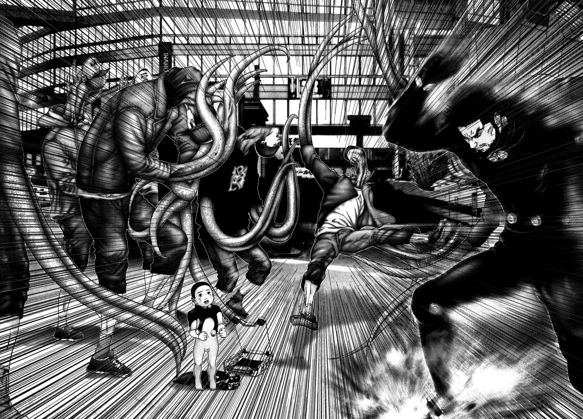 Gantz Manga Panels.